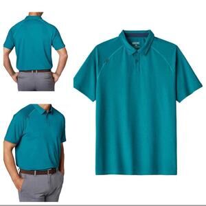 Rhone Polo Size XL Delta Pique Polo Teal Blue Green Short Sleeve Golf Outdoor